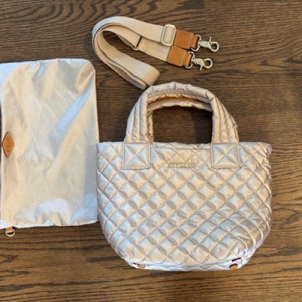 MZ Wallace Mini Metro Tote Deluxe Rose Gold EUC